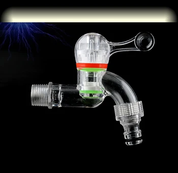 

1/2" Kitchen transparent Plastic faucet washing machine fast open sturdy and durable faucet Explosion-proof anti-aging bibcock