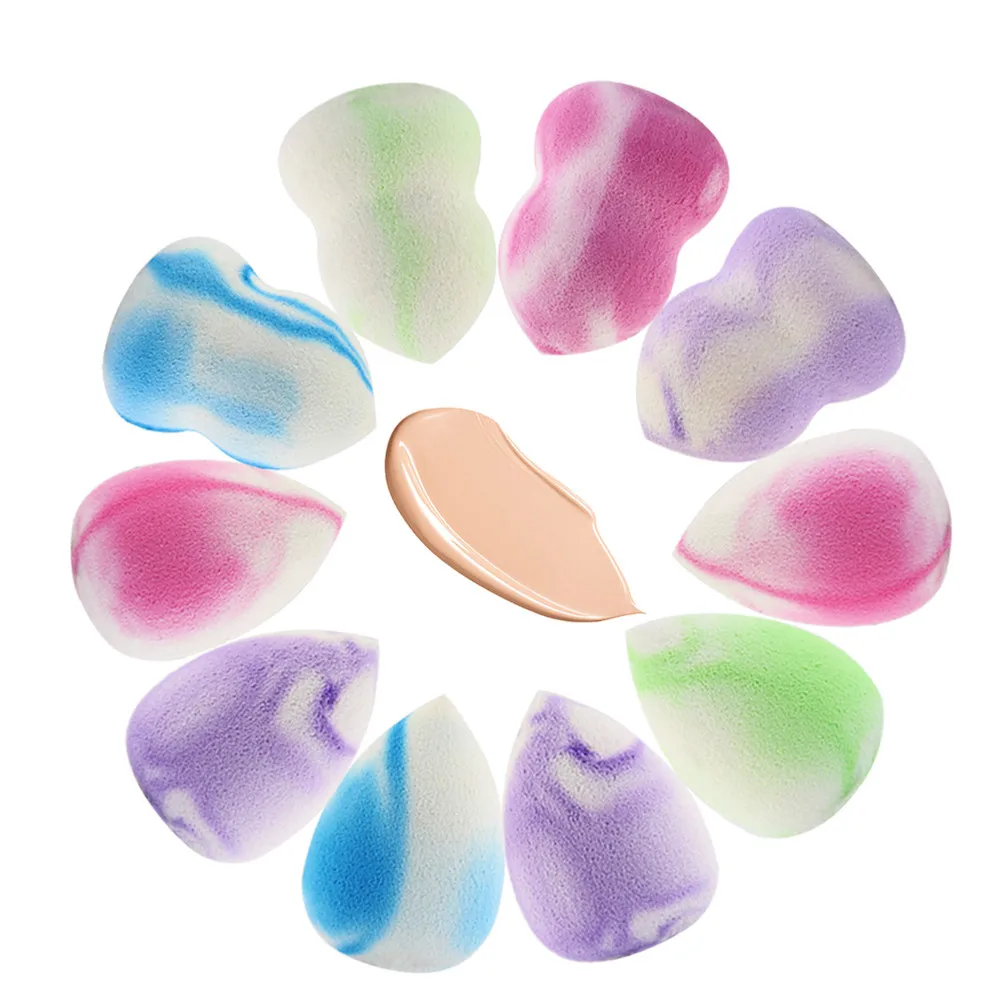 ISHOWTIENDA 2018 10PCS Mini Makeup Sponge Foundation Beauty Gourd