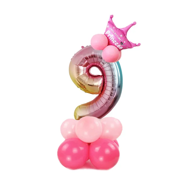 Воздушные шары с цифрами на день рождения, 32 дюйма, воздушные шары из фольги на день рождения, вечерние детские украшения, 13 шт., переливающиеся воздушные шары с цифрами - Цвет: Number Balloon 20