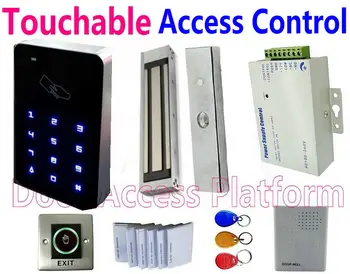 

Acryl Touch LED 1,000 id users Pin code+ ID card or IC Card standalone access control electro magnetic lock, power supply door