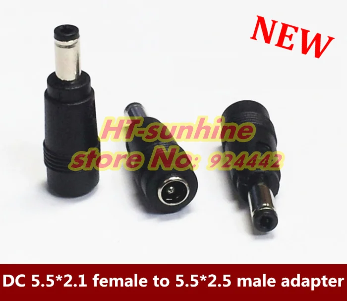 

10PCS/LOT  2.1 x 5.5 mm female to 5.5 x 2.5 mm male AC DC Power Connector Adapter Laptop