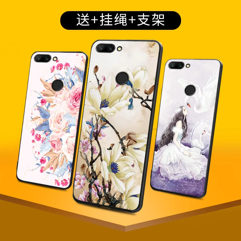 

Fundas coque Huawei honor 9i case cover 2018 honor 9i Cartoon Painting capa shockproof silicone back case original honor 9i case