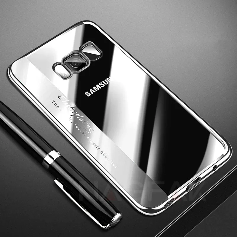 

Electroplating Case For Samsung S10 Plus S10e Cover Plating Clear Soft TPU Phone Case For Samsung S9 Plus S8 Note 9 Note 8 Cases