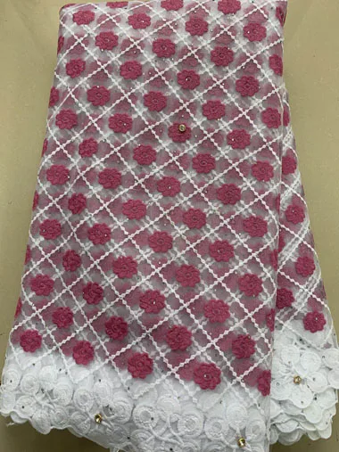 Новая французская молочная шелковая чистая кружевная ткань Высококачественная африканская Тюлевая кружевная ткань со стразами для нигерийской свадьбы ELL3810 - Цвет: AS PIC7