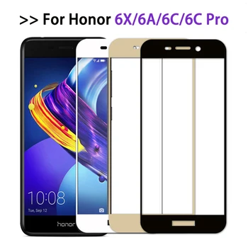 

Protective Glass On For Huawei Honor 6c pro case Full Cover Screen Protector For Honor 6x 6a Tempered Glass Film honor6 6 a c x