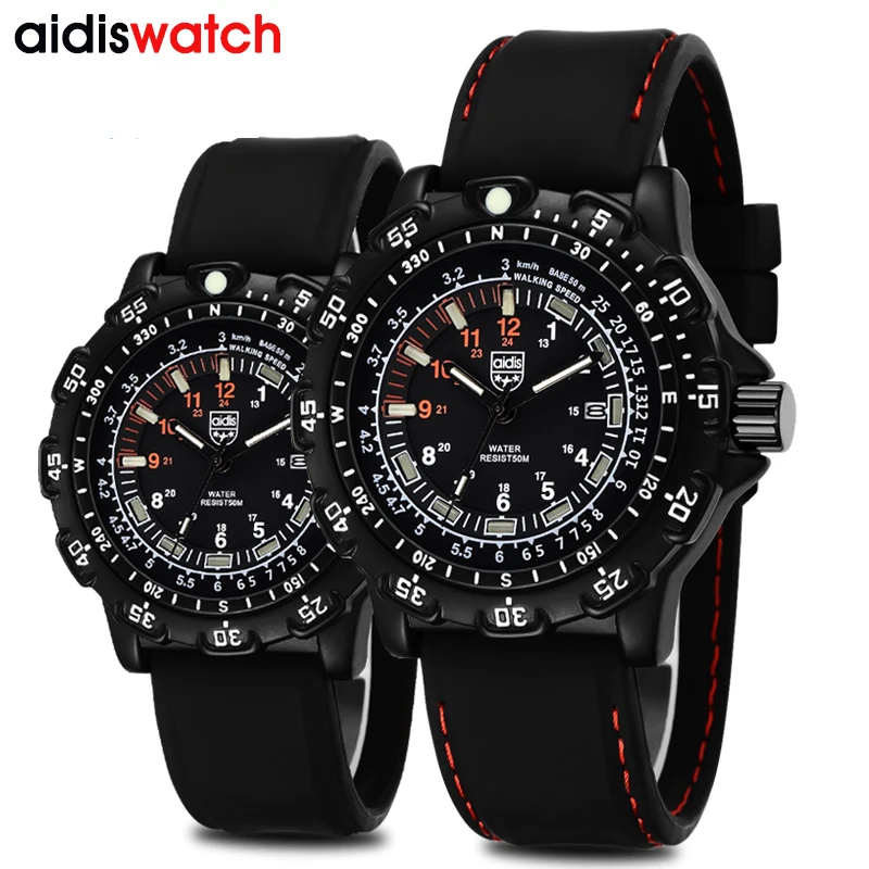 Super cool addies military waterproof men's sport watch fashion high quality quartz luminous wristwatch montre hombre