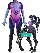 Free Shipping DHL 3D Print Cosplay Game Girl Widowmaker Woman Superhero Costume Game Costume 2017 Halloween Widowmaker Costume