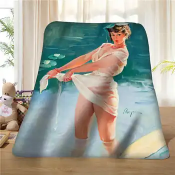

Custom Pin-up-Girl-Dabble (1) Blanket Soft Fleece DIY Your Picture Decoration Bedroom Sofa Multi Size#929-02-001-70