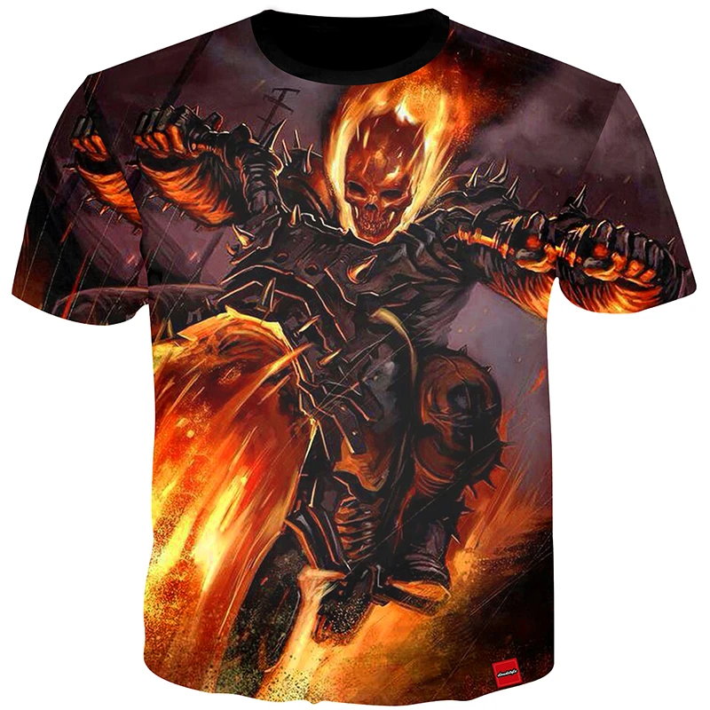 Мужская футболка с 3D принтом черепа размеры до 5XL|street wear|men tshirtdesigner tshirt |