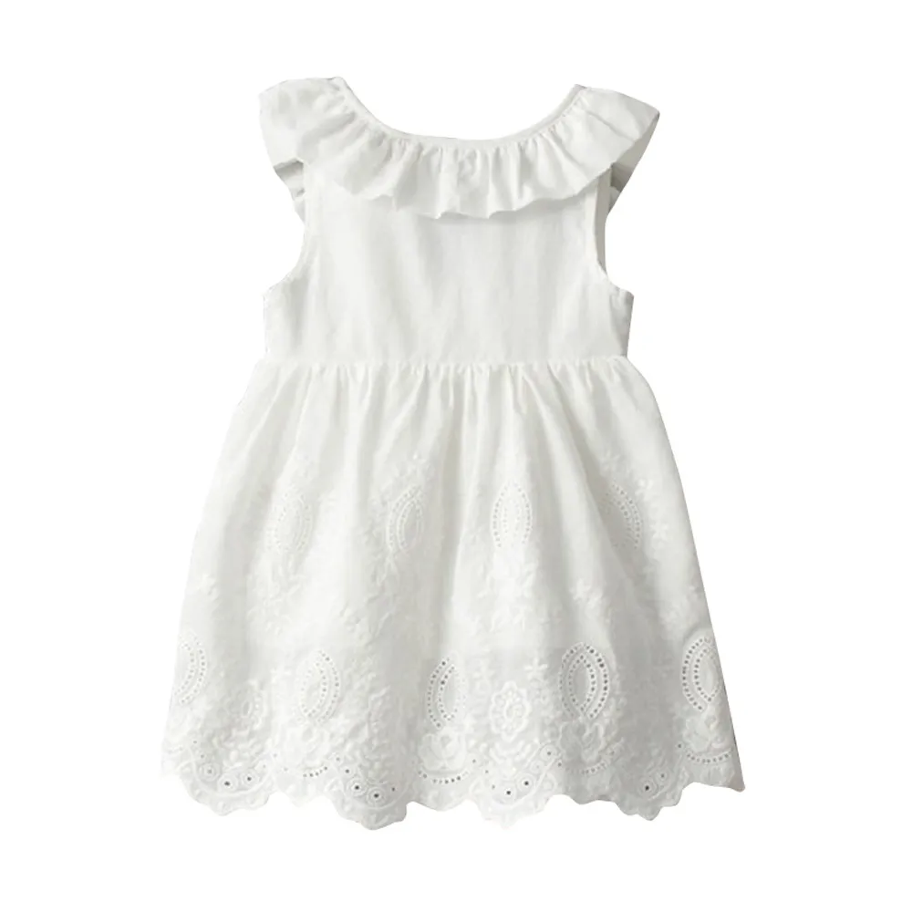 

ARLONEET 2018 Girl Dress Baby Clothes Summer Ball Gown Dresses White Princess Cotton Dress 2 to 8 Years Drop Shipping 30S0401/5