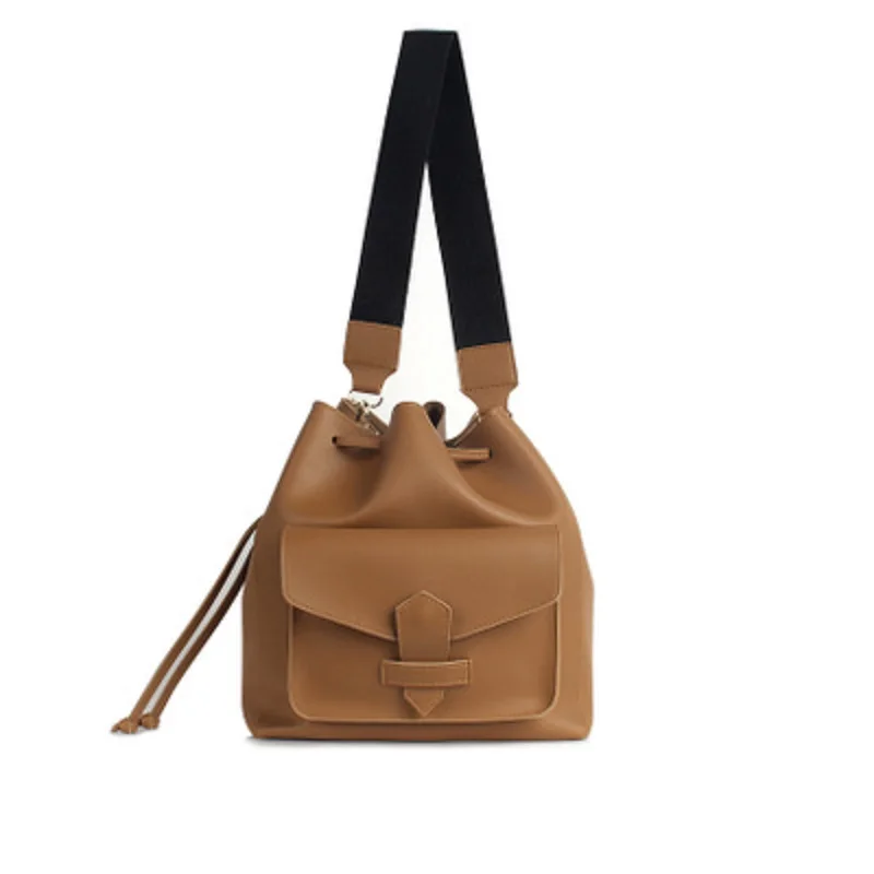 

Tinton Woman Bag 2018 Drawstring Tote Bag Webbing Strap Shoulder Bag Solider Color Women Messenger Bags Big Handbags Hot Sell