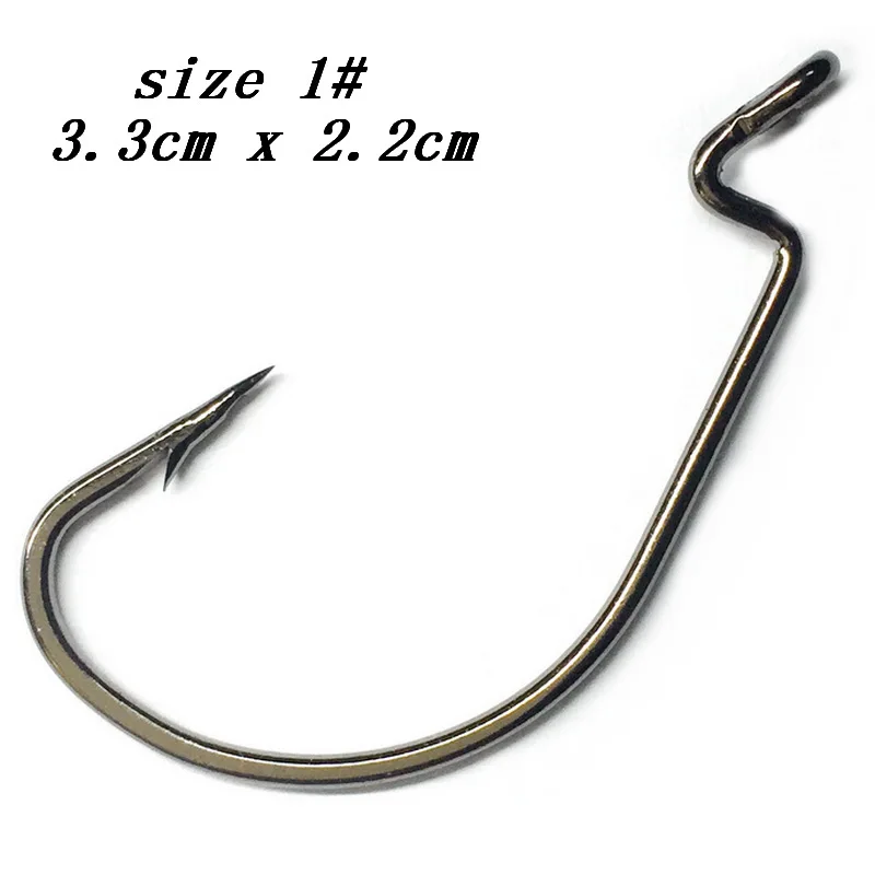 Offset Hook Fishing Hook 3.3*2..2cm Crank Worm Sharp Hook 200pcs/bag