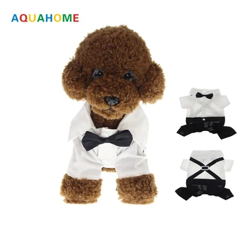 

Pet dog clothes dog dress / shirt / black and white