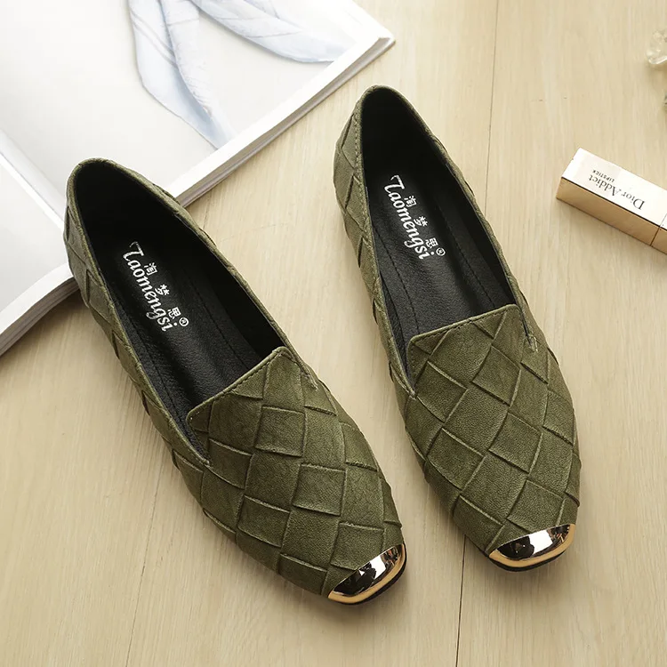 Женская модная обувь на плоской подошве обувь из искусственной кожи с квадратным носком женские лоферы; женские балетки; водонепроницаемые Мокасины обувь с закрытым носком; размеры 34-43