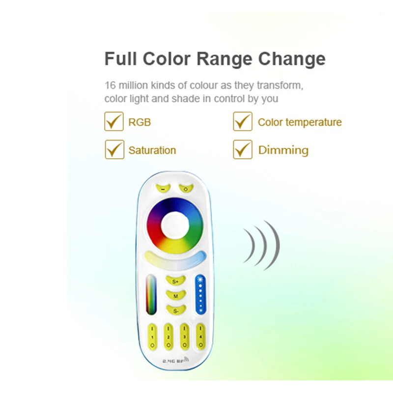 Пульт дистанционного управления Milight RGBWW RGB + CCT 2 в 1 полный сенсорный 4 зоны Группа