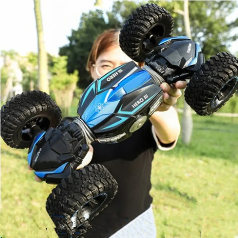 

Dirt Bike Oversized Four-wheel Drive Buggy Remote Control RC Car Drift Deformation Car Chargeable toys for Children Kids Gifts