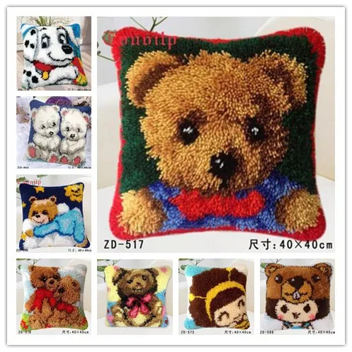 

Pillow "Do It Yourself" Method Needle Tool Set Lock Hook Cartoon Cute Animal Kit Unfinished / Embroidered Carpet Pattern