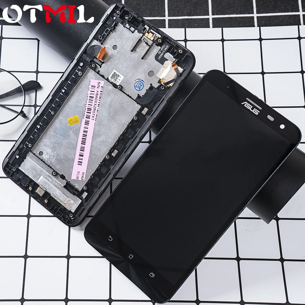 

OTMIL 6.0'' IPS LCD For ZenFone 2 Laser ZE600KL LCD Display Touch Screen Digitizer Frame Assembly For ZenFone ZE600K Display