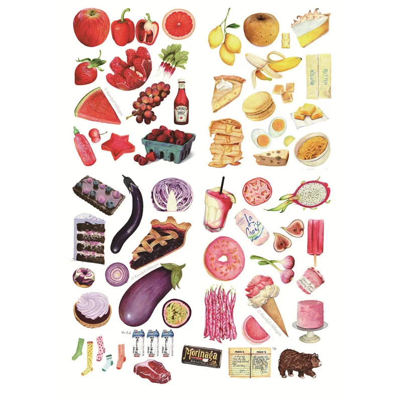 2 pcs/lot Daily Diet DIY Waterproof Paper Sticker Flakes Post It