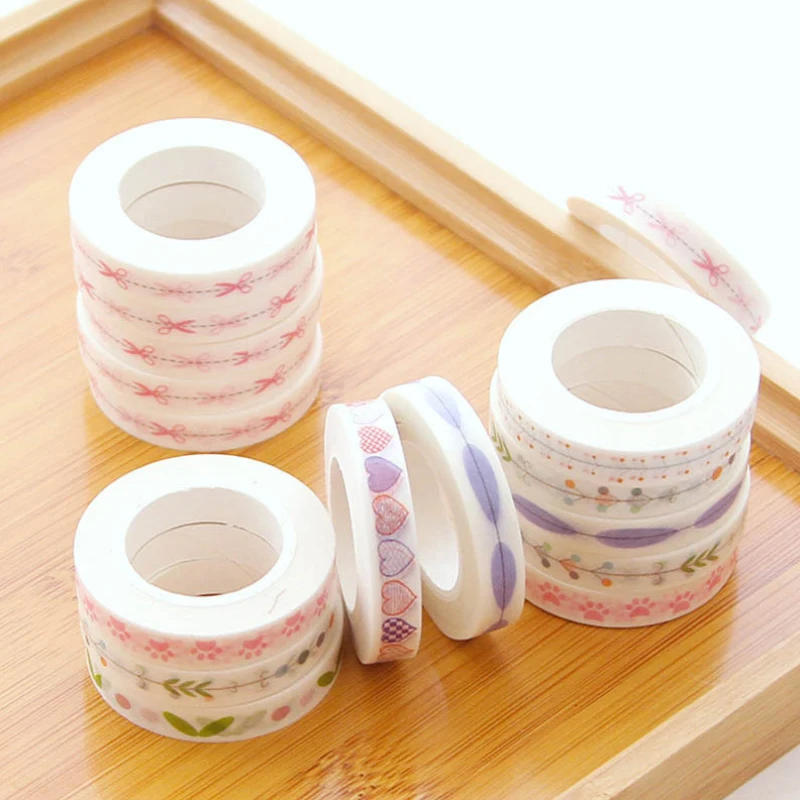 0 7 см * 10 м Сердце Kawaii декоративная лента васи Скрапбукинг Papeterie Autocollant маскирующая