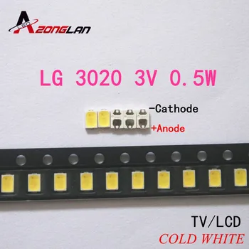 

200piece/lot for repair LG LCD TV LED backlight Article lamp SMT SMD LEDs 3V 3020 Cold white light emitting diode LG