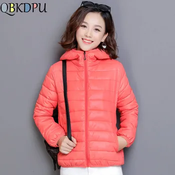

Mom's Soild Colors Fashion Spring Autumn Jacket with Hood Women Hoodies Slim Fit Outwear Jacket Size 3XL Ultra Light Jackets
