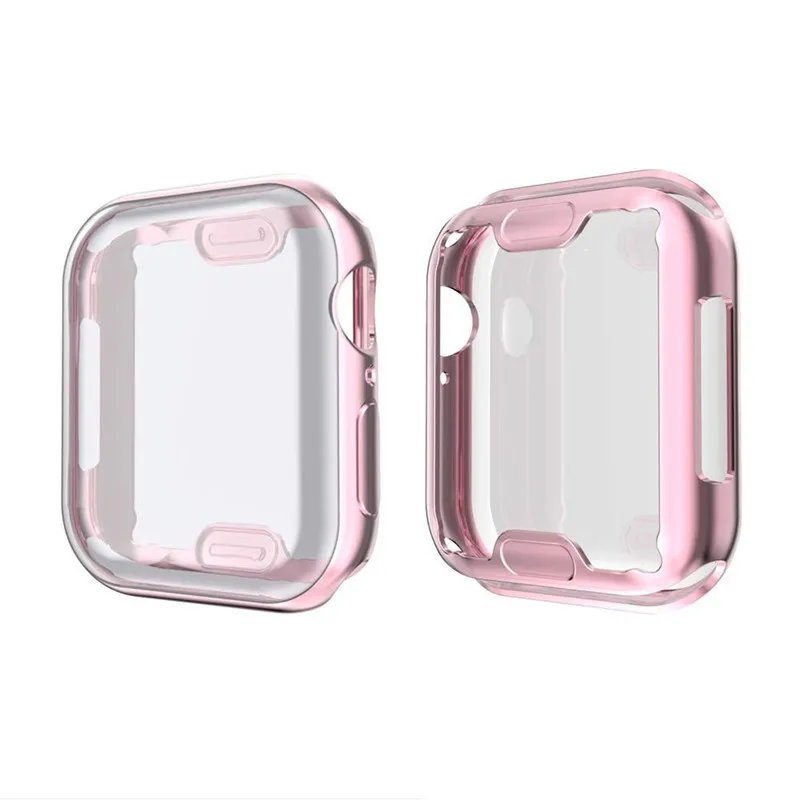 Funda Case for Apple watch 1 2 3 4 Protector Cover Soft Skin Shell for iwatch i watch 1 2 3 4 40 44 38 42 mm Etui Capinhas Coque - Цвет: Rose Gold