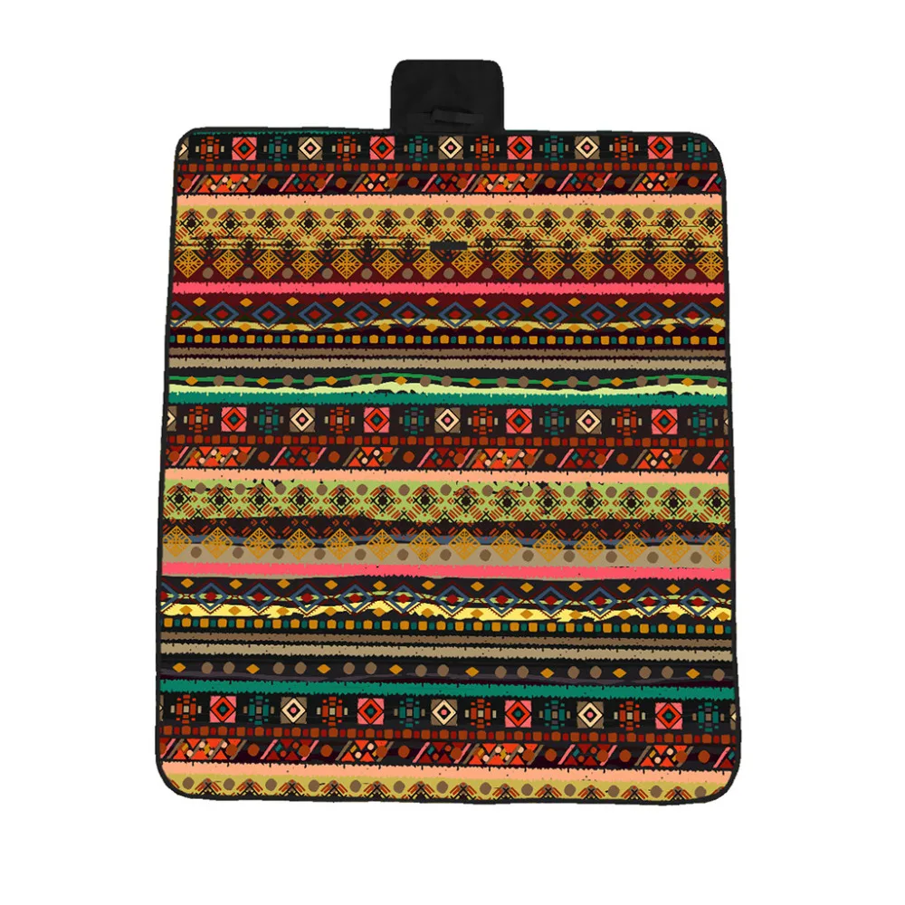 

Multicolor 148x200cm 5 Size Handle Design 3D Digital Printing Full Polyester Oxford Cloth Picnic Mat Beach Mat #5A03