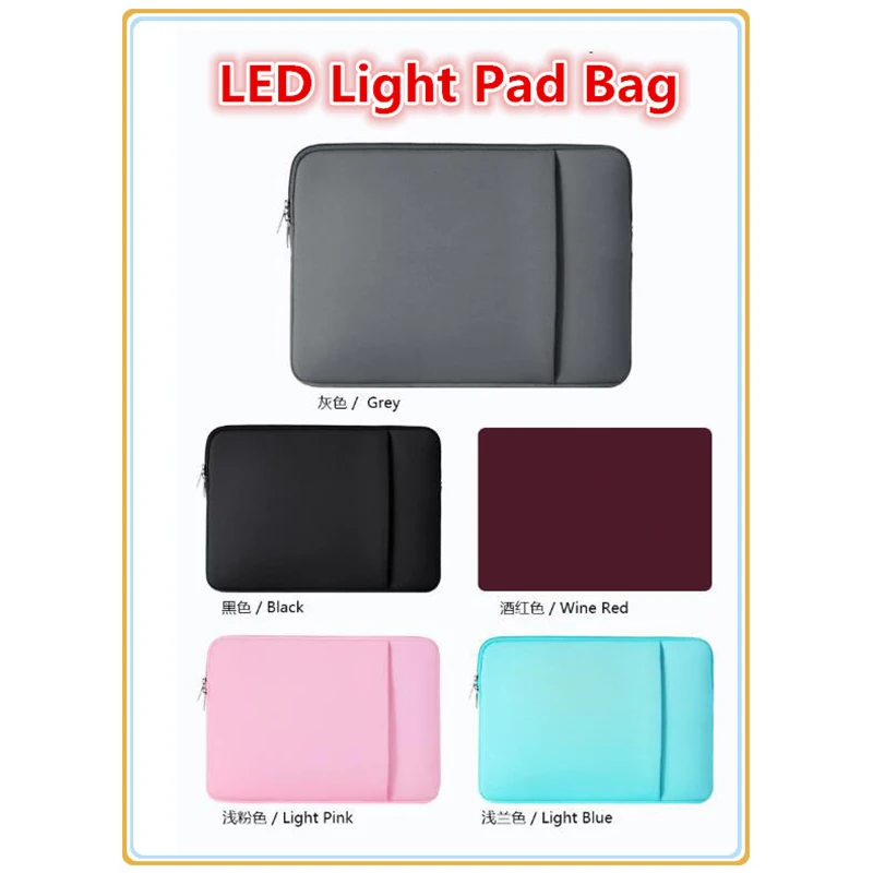

36cmX26cm A4 Size LED Light Pad Bag Diamond Painting Accessories Storage Bag Diamond Embroidery Tools Cross Stitch Kit board tab