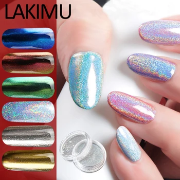 

LAKIMU 1g/Box Semi Permanent DIY Nail Gel Accessory Mirror Nail Glitter Chrome Pigment Powder Colorful Manicure Nail Art Primer