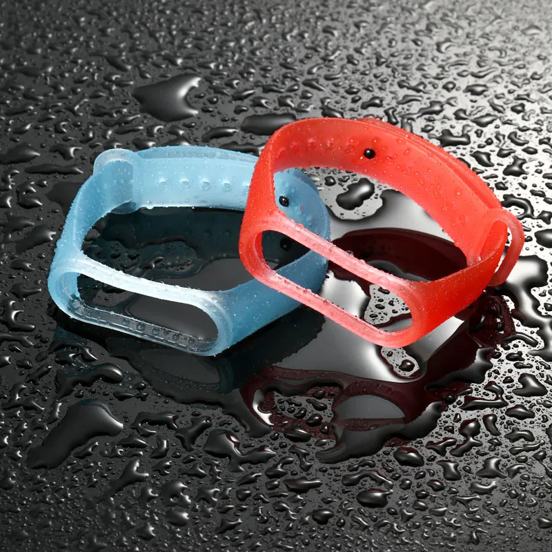 

Soaptree Silicon Bracelet For Xiaomi Mi Band 3 4 Smart Bracelet Transparent Waterproof Fitness Tracker Protective Bracelet