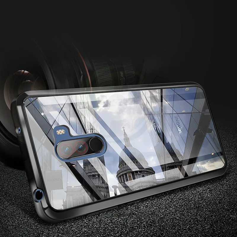 

Keajor Case For Xiaomi Pocophone F1 case Silicon Bumper Armor Hard Back Cover Clear Protector Case For Poco phone F1 mobile Case