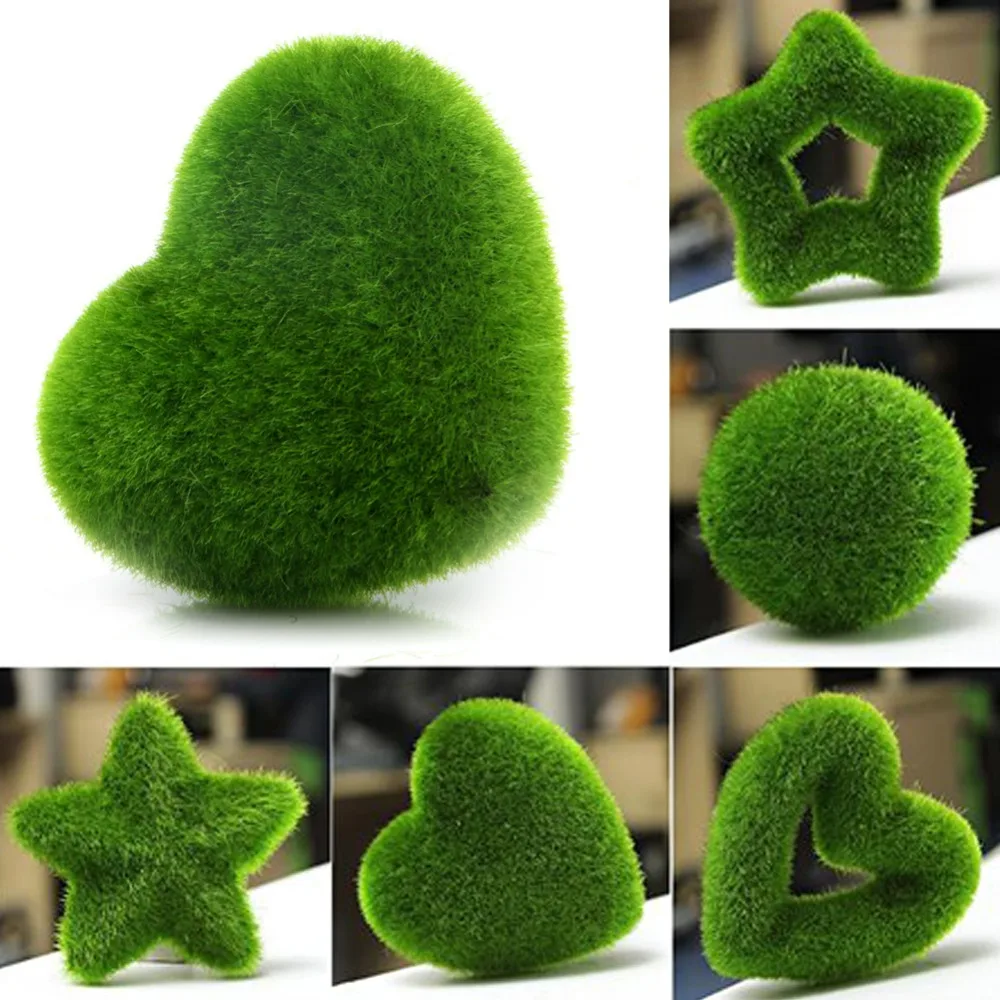 

Hot Sale Fashion Artificial Fresh Moss Balls fresh Green Plant Home Party Decoration Garden tools supplies