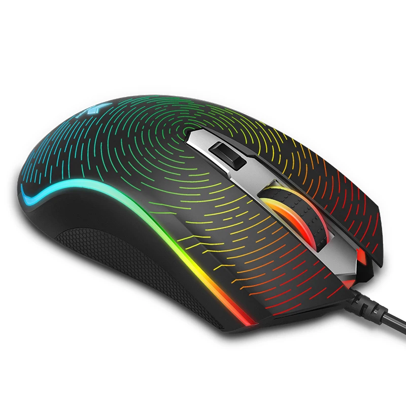 RAPOO V25S RGB оптическая игровая мышь USB Настольная проводная 16 миллионов цветов для