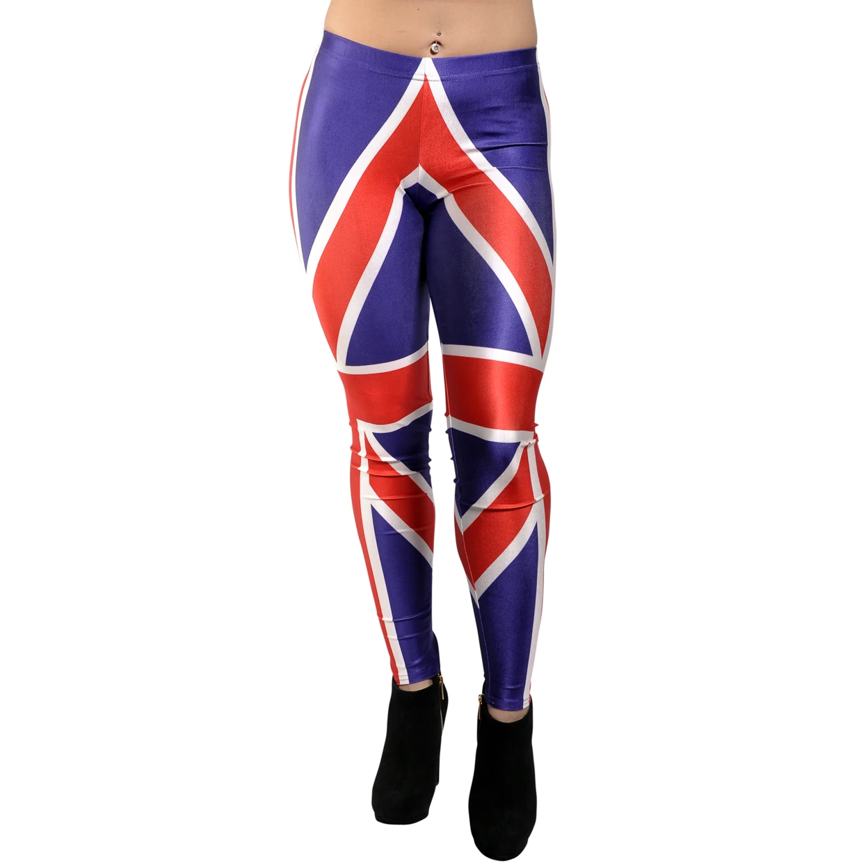 Women's British Flag Leggings Large Blue (3)