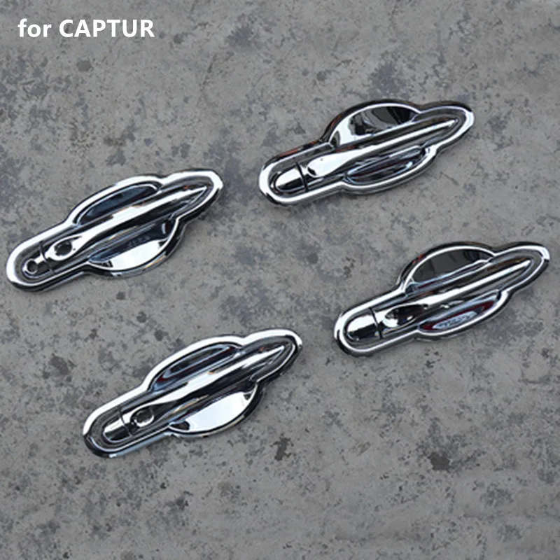 

Car Styling ABS Chrome Door Handle Bowl Door handle Protective covering Cover Trim For Renault CAPTUR 2015 - 2018