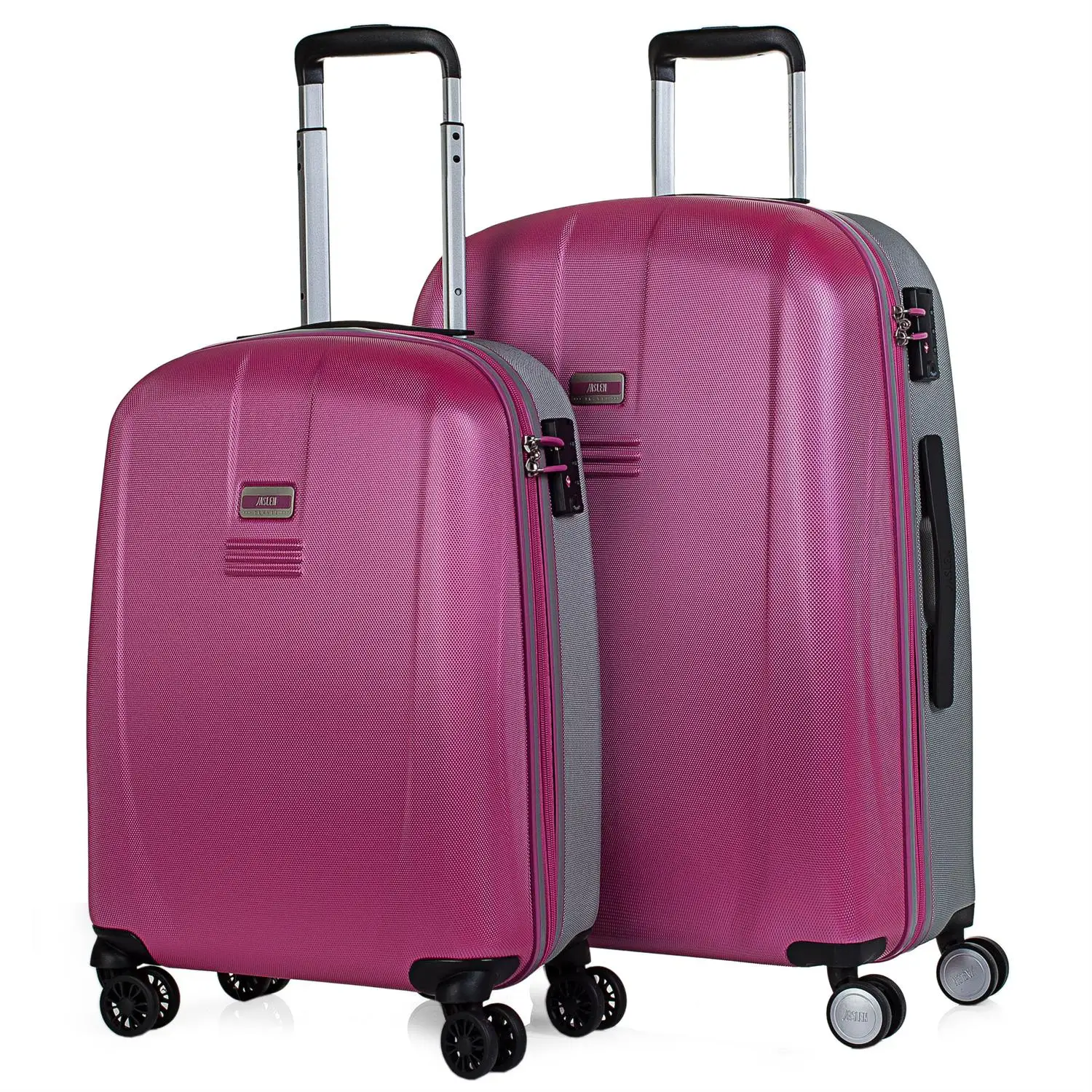 Juego De 'S чемоданы дорожные жесткие 4 колеса Колесики Тележки 55/66 см ABS. Стойкий и легкий. Ручки и C - Цвет: Розовый