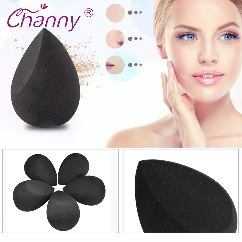 

1 Pc Water Drop Shape Cosmetic Puff Makeup Sponge Blending Face Foundation Cream Blending Cosmetic Powder Black Puff