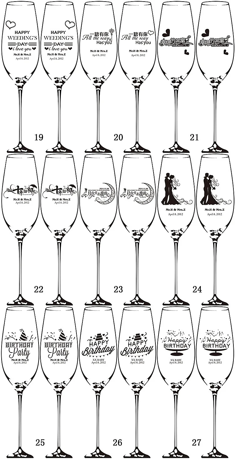 2 шт./компл. супер высококачественный резной свинец шампанское Crystal коктейльное флейты бокал для вина Кубок Роскошные Lover свадебные подарки