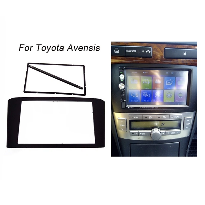 ITYAGUY черный двойной Дин радио фасции Для Toyota Avensis 2003-2008 DVD стерео плеер Лицевая панель Адаптер рамка