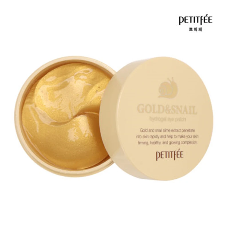 Gold Snail Eye Patch 60 шт. уход за лицом удаление черных линий увлажняющие укрепляющие мешки для глаз восстанавливающие маски для глаз маски для сна - Цвет: 1box