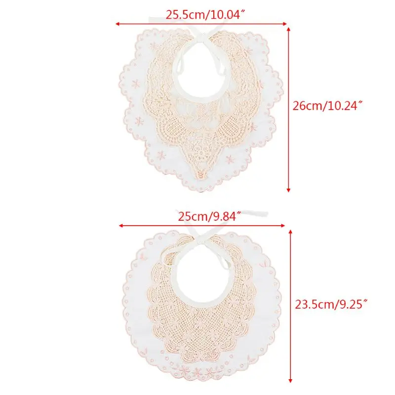 Детский слюнявчик для девочек; милые кружевные Слюнявчики принцессы с цветочным рисунком; бандана; слюнявчик; переносное полотенце для отдыха на открытом воздухе; украшение для кормления; цветочный шарф для новорожденных