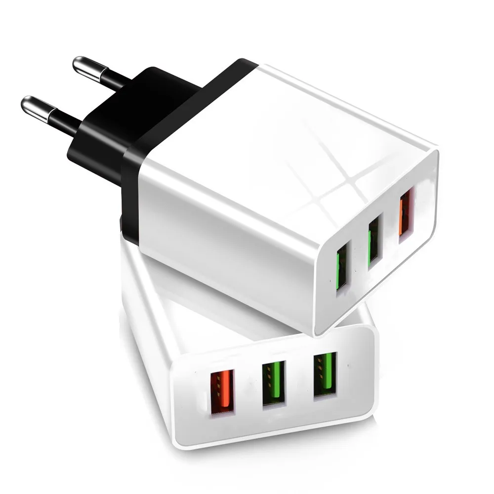 

3 USB Charger For Iphone X XS MAX 6 6s P Mobile Phone Charger Fast Charging Wall Charger For iPhone X XR XS MAX 8 7 6 P Charger