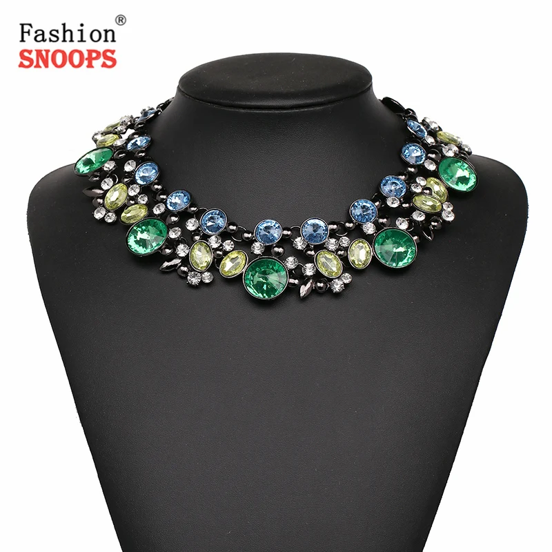 

Women Collar Vintage Crystal Necklace Boho Jewelry Accessories Choker Necklace Female Maxi Colar