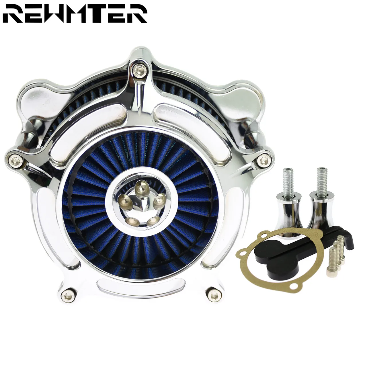 

Chrome Motorcycle Air Filter Crafts Cleaner Filters For Harley Touring Electra Glide FLHX Softail Fat Boy Dyna FLHXSE CVO FLHR