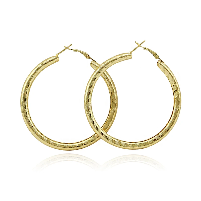 Buy LuReen 60mm Fashion Gold Tone Circle Hoop Earring