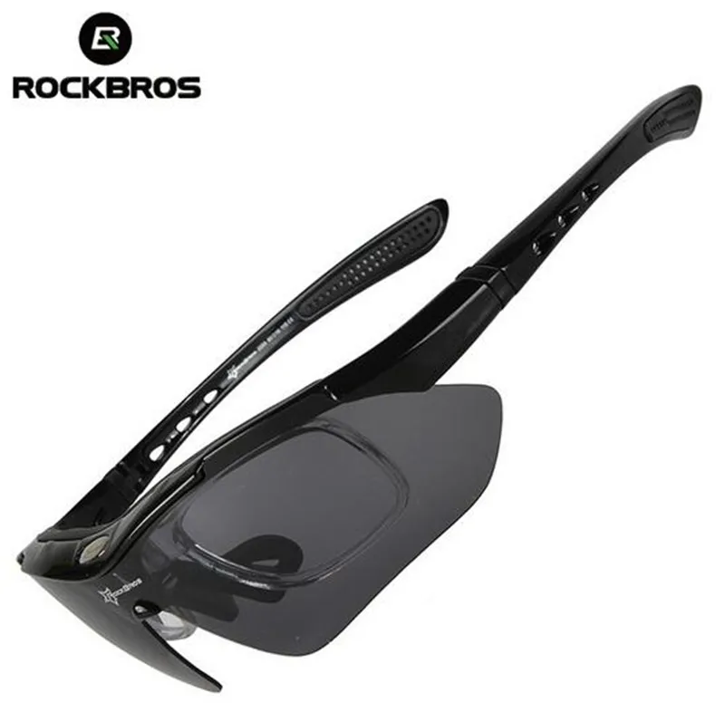 Image RockBros Polarized Cycling Sun Glasses Outdoor Sports Bicycle Glasses Bike Sunglasses TR90 Goggles Eyewear 5 Lens