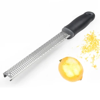 

12 Inch Nutmeg Grater with Protective Cover Rectangle Stainless Steel Cheese Grater Multifunctional Lemon Peeler Butter Shredder
