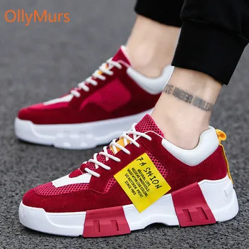 

2019 Casual Shoes Breathable Student Men's Shoes Tide Mesh Old Shoes Increased Single Sports Shoes men's summer sneakers