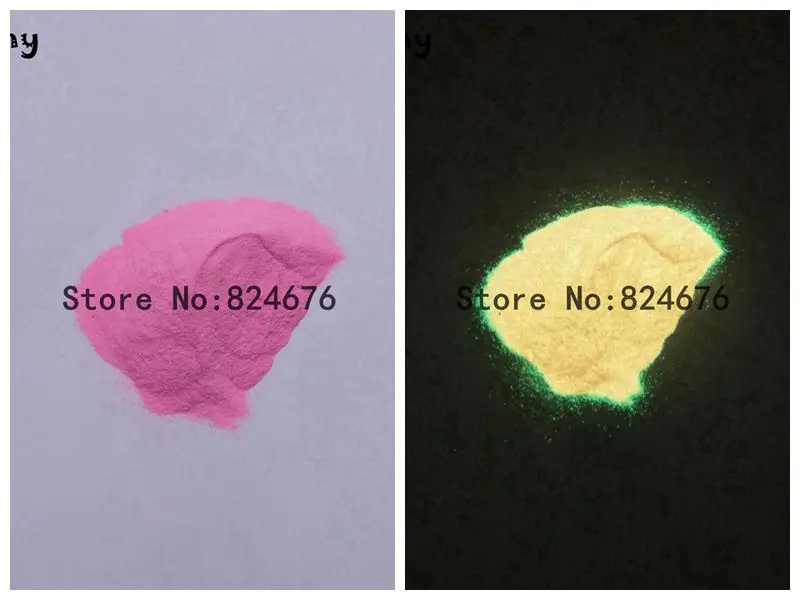 50 г/пакет светящиеся ногтей Блеск люминофорный порошок пигмент флуоресцентный эффект светятся в темноте ногтей блеск украшения светящийся порошок - Цвет: 9  Pink